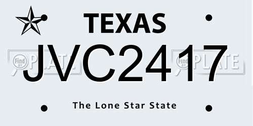 JVC2417 Texas License Plate