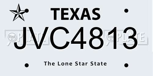 JVC4813 Texas License Plate