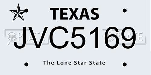 JVC5169 Texas License Plate