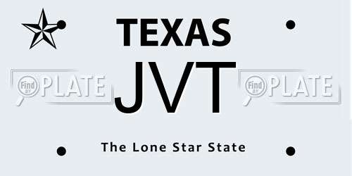 JVT Texas License Plate