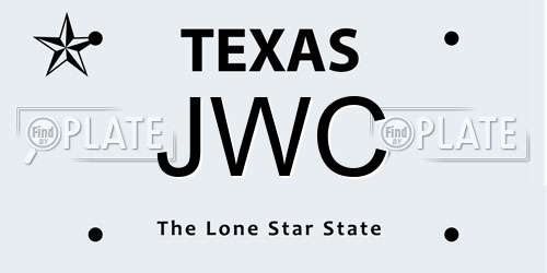 JWC Texas License Plate
