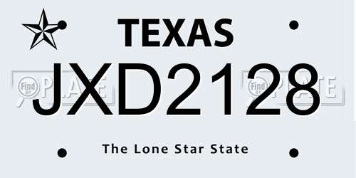 JXD2128 Texas License Plate
