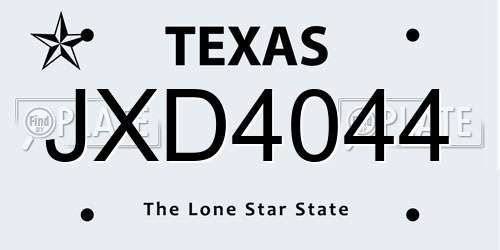 JXD4044 Texas License Plate