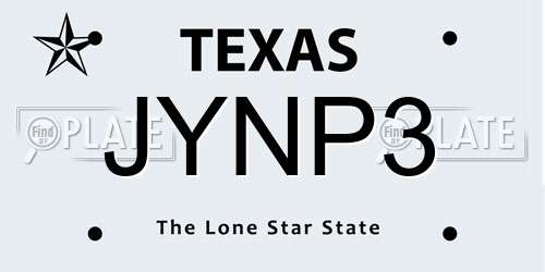 JYNP3 Texas License Plate