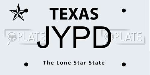 JYPD Texas License Plate