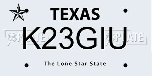 K23GIU Texas License Plate