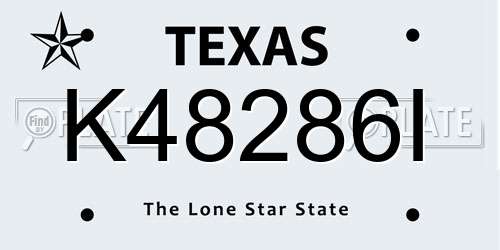 K48286I Texas License Plate