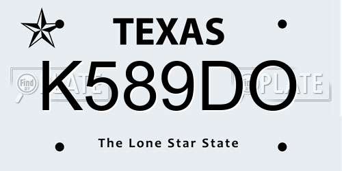 K589DO Texas License Plate