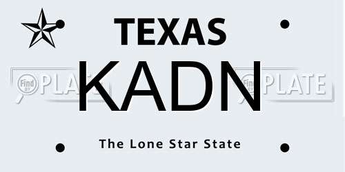 KADN Texas License Plate