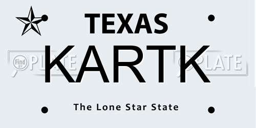 KARTK Texas License Plate