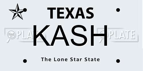 KASH Texas License Plate