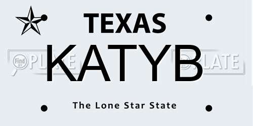 KATYB Texas License Plate