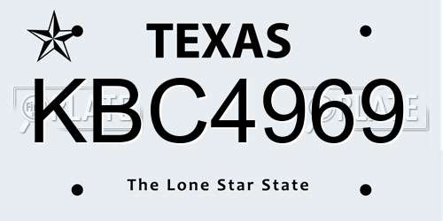 KBC4969 Texas License Plate