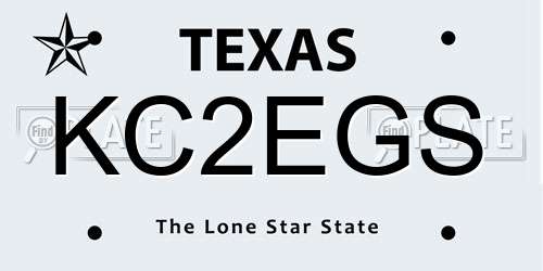 KC2EGS Texas License Plate