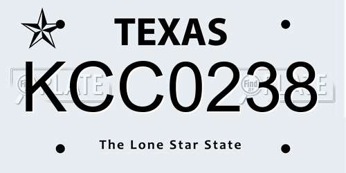 KCC0238 Texas License Plate