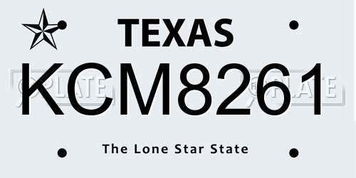 KCM8261 Texas License Plate