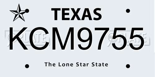 KCM9755 Texas License Plate