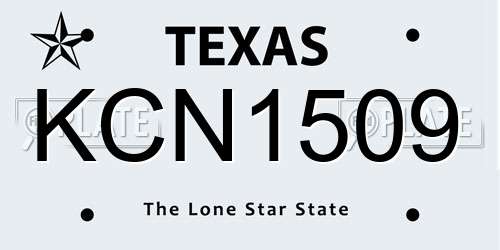 KCN1509 Texas License Plate