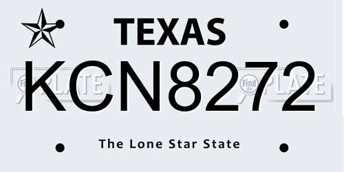 KCN8272 Texas License Plate