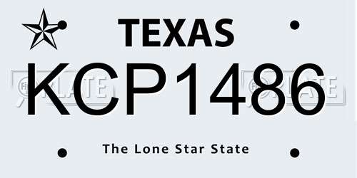 KCP1486 Texas License Plate