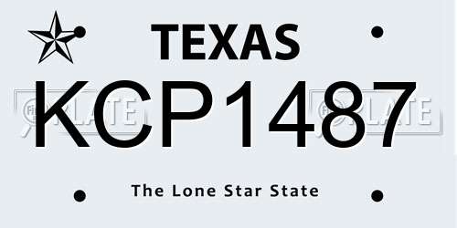 KCP1487 Texas License Plate