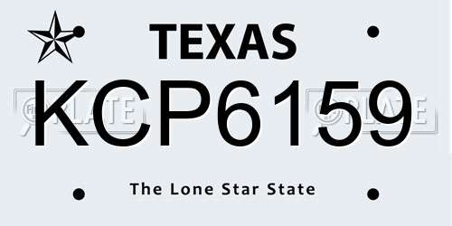 KCP6159 Texas License Plate