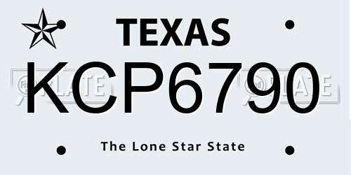 KCP6790 Texas License Plate