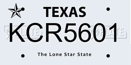 KCR5601 Texas License Plate