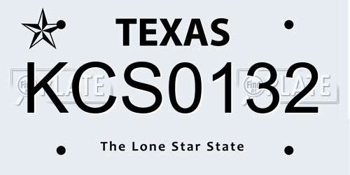 KCS0132 Texas License Plate