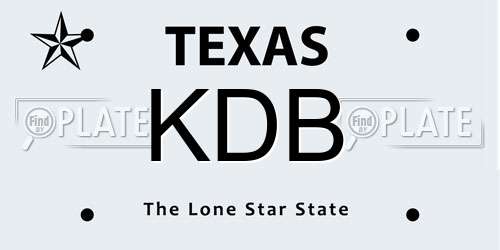 KDB Texas License Plate