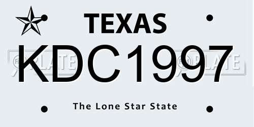 KDC1997 Texas License Plate