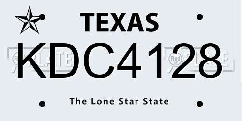 KDC4128 Texas License Plate