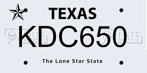 KDC650 Texas License Plate