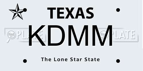 KDMM Texas License Plate