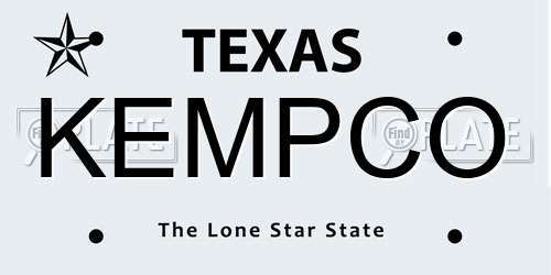 KEMPCO Texas License Plate
