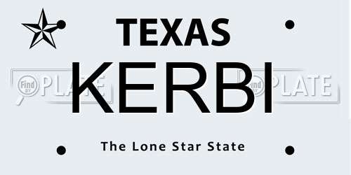 KERBI Texas License Plate