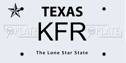 KFR Texas License Plate
