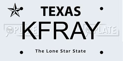 KFRAY Texas License Plate