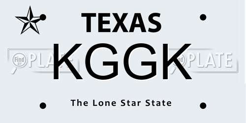 KGGK Texas License Plate
