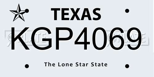KGP4069 Texas License Plate