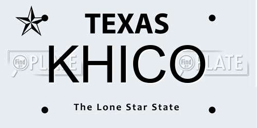 KHICO Texas License Plate