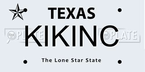 KIKINC Texas License Plate