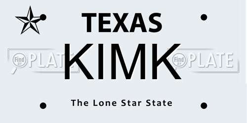 KIMK Texas License Plate