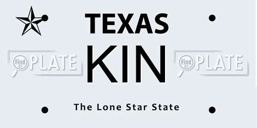 KIN Texas License Plate