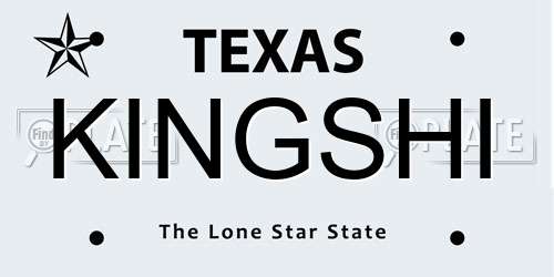 KINGSHI Texas License Plate