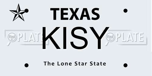 KISY Texas License Plate