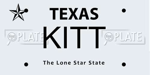 KITT Texas License Plate