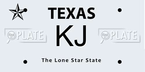 KJ Texas License Plate