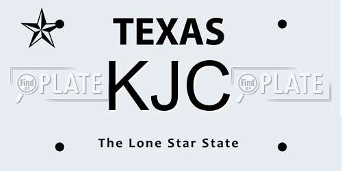 KJC Texas License Plate