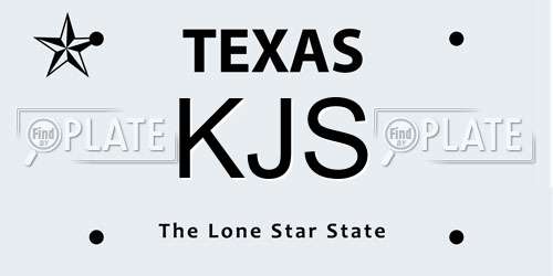 KJS Texas License Plate